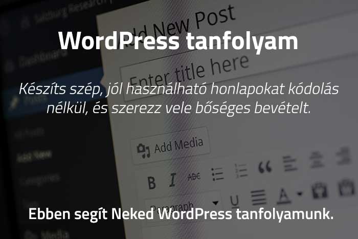 Wordpress tanfolyam olcsón